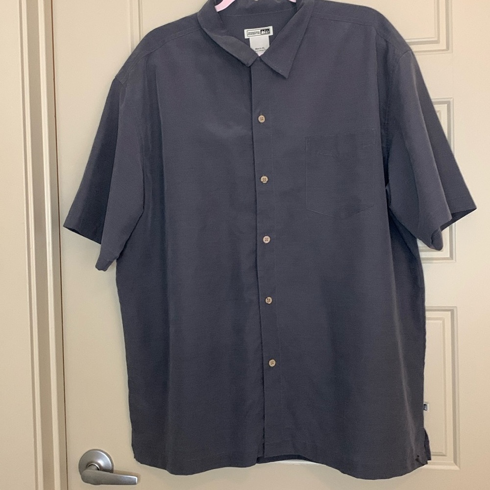 REI Co-op Sausalito Short Sleeve Shirt Blend gray Button Up men’s Sz XL